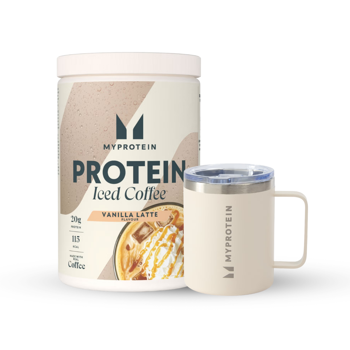 Protein Iskaffe Bundle - 20servings - Natural Cream Coffee Cup - Iced Vanilla Latte