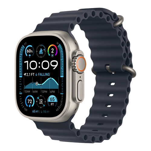 Apple Watch Ultra 4G - Titanium/Ocean band 49mm / Utmärkt skick / Titanium Blå