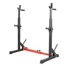 Squat Rack And Adjustable Height Pull Up Bar, Dip Station, Multi-Function Squat Stand, Weight Bench Support Fitness Barbell Rack Dip Stand, Fitness Equipment For Home Gym