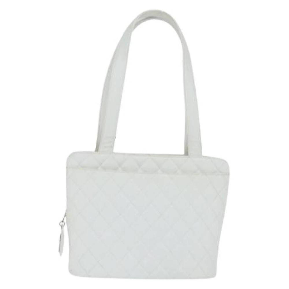 Chanel Vintage Pre-owned Vintage Skuldertaske - Vintage - Dame - Hvid - ONE SIZE - Uld