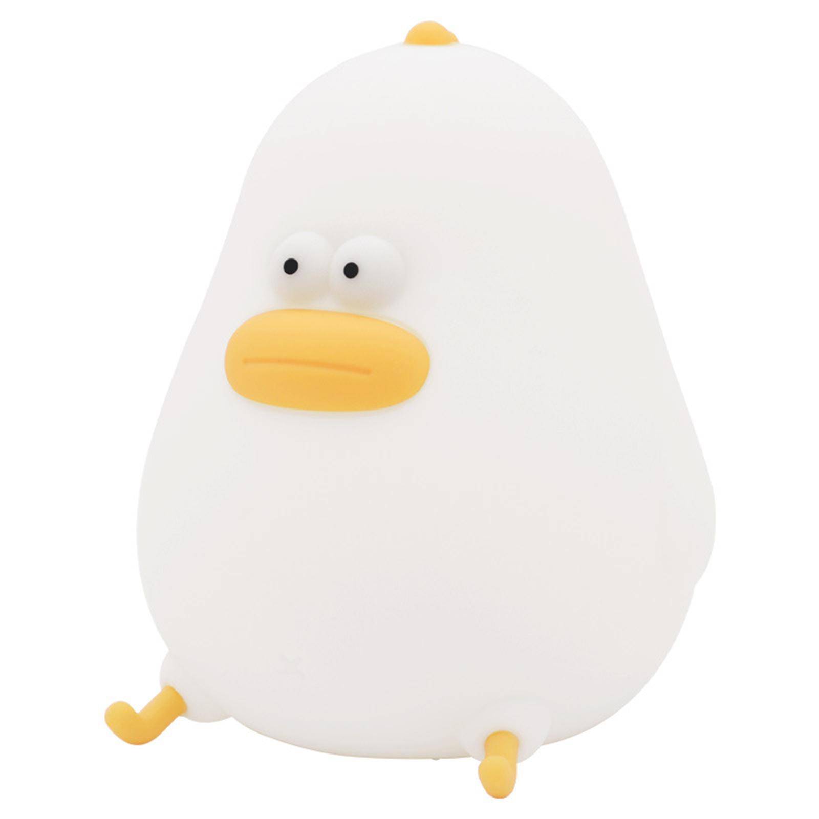 Little Chicken Companion Sömnljus Smart Pat Silikonlampa Sovrum Söt tecknad nattduksbord vit