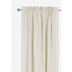 Vævede, ternede panelgardiner 2-pack