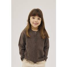 Magasin Strikka RWS Wool & Cashmere Cardigan Stl. 3 år / 98 cm unisex Koftor - Light Brown Melange (3 år / 98 cm)