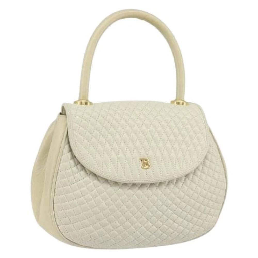 Bally Pre-owned Pre-owned Leather Handbag - Vintage - Dame - Hvid - ONE SIZE - Læder
