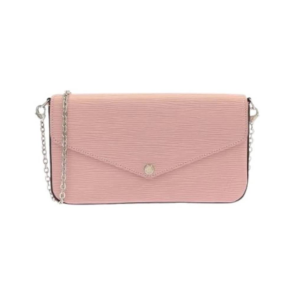 Louis Vuitton Vintage Pre-owned Pochette Felicie Epi Skuldertaske - Vintage - Dame - Lyserød - ONE SIZE - Uld