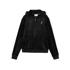 Juicy Couture Kids - Diamanté hoodie med logotyp - barn - Elastan/polyester - 15-16 - Svart