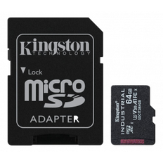 64GB microSDXC Industrial C10 A1 pSLC Card + SD Adapter
