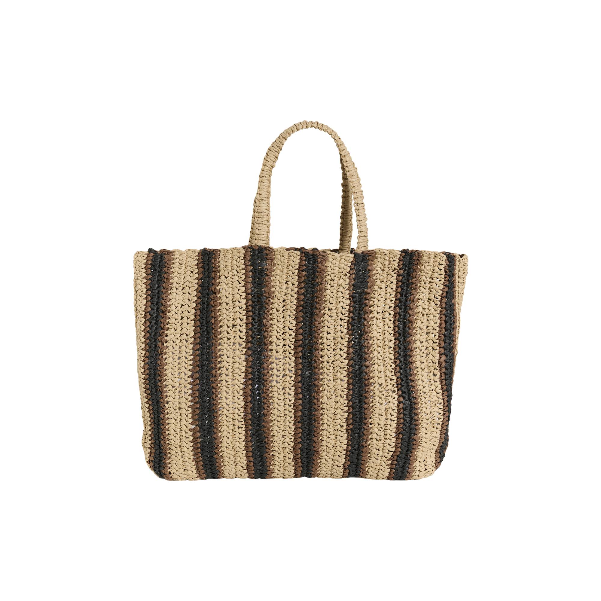 GiorgiaPW Bag, Natural, Brown & Black Stripe.