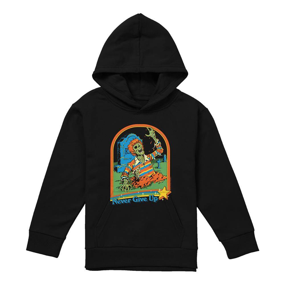 Steven Rhodes Childrens/Kids Never Give Up Hoodie 9-11 Years svart