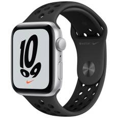 Apple Watch Nike Series 6 Aluminium 44 mm (2020) | GPS | silver | Sportband svart