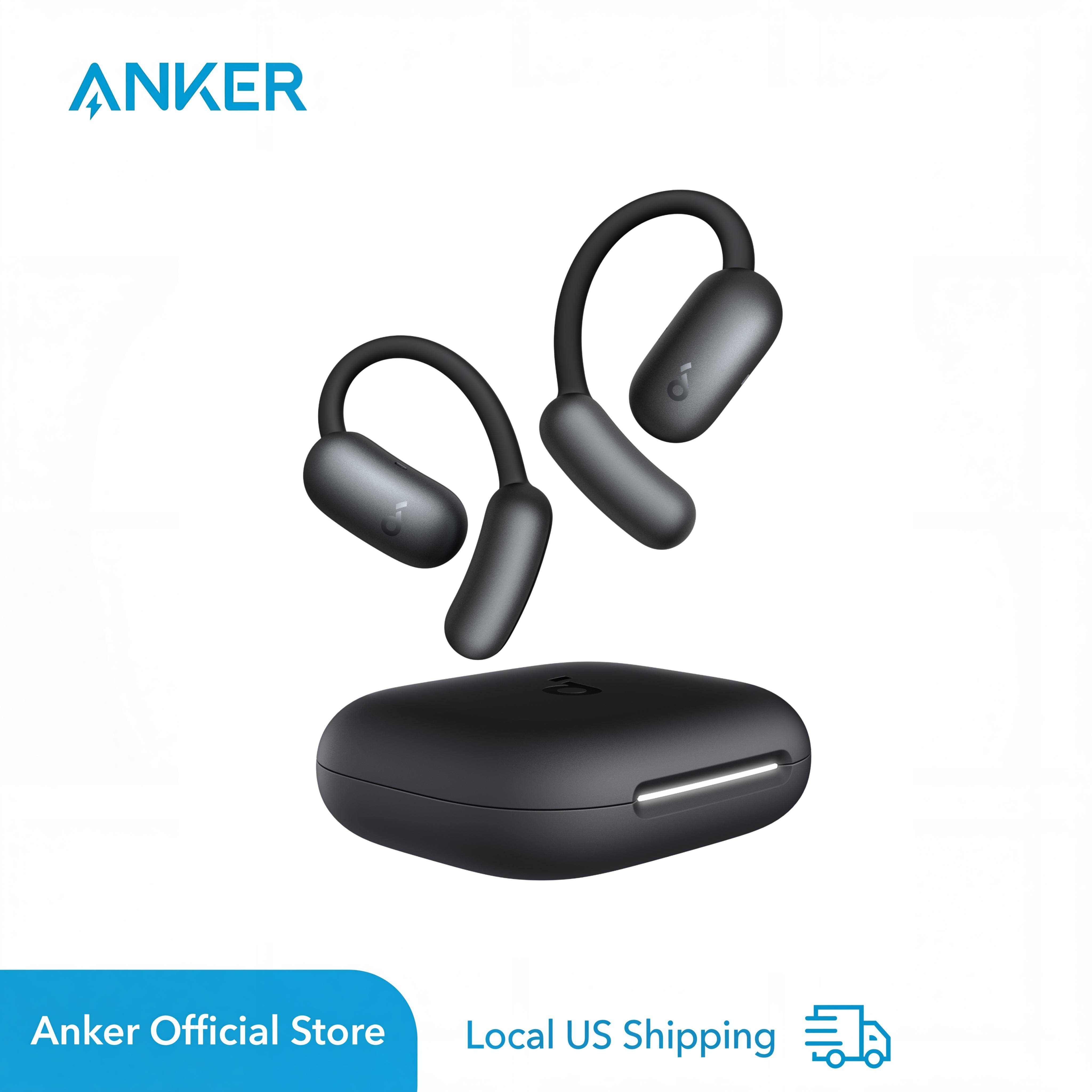 Soundcore AeroFit 2 by Anker Open Ear Earbuds, Open Ear Headphones svart