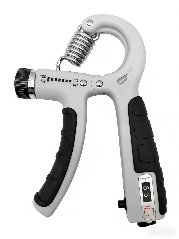 10-100kg Adjustable Hand Grip Strengthener with Counter, Wrist Forearm Trainer for Muscle Strength and Stress Relie