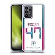 Head Case Designs Officiellt Licensierade Manchester City Man City FC Phil Foden 2021/22 Spelare Borta Kit Grupp 1 Mjuk Gel Fodral Skal Kompatibelt med Samsung Galaxy A23 / 5G (2022)