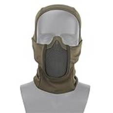 Tactical Balaclava, Helmask Helmet Mesh Airsoft Mask Jakthuvudbonader Med Liner Cap For Sport(OD)