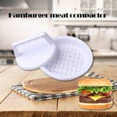1 uppsättning rund form hamburgare press tillverkare plast hamburgare kött nötkött grill mat-kvalitet press patty maker mögel kök verktyg