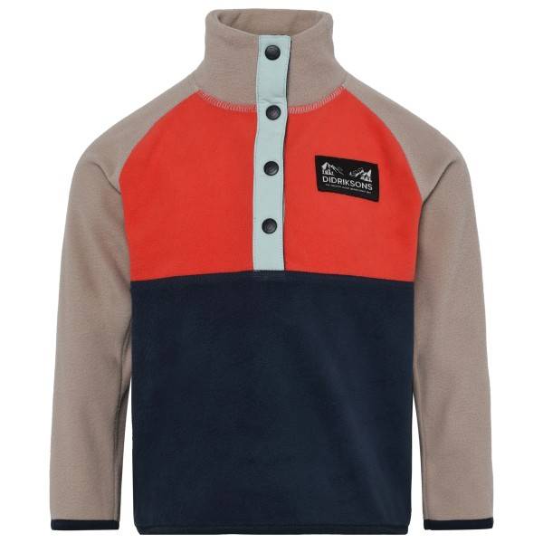 Didriksons Kid's Monte Half Buttoned 5 Fleecesweatere Børn størrelse 130 farve blå