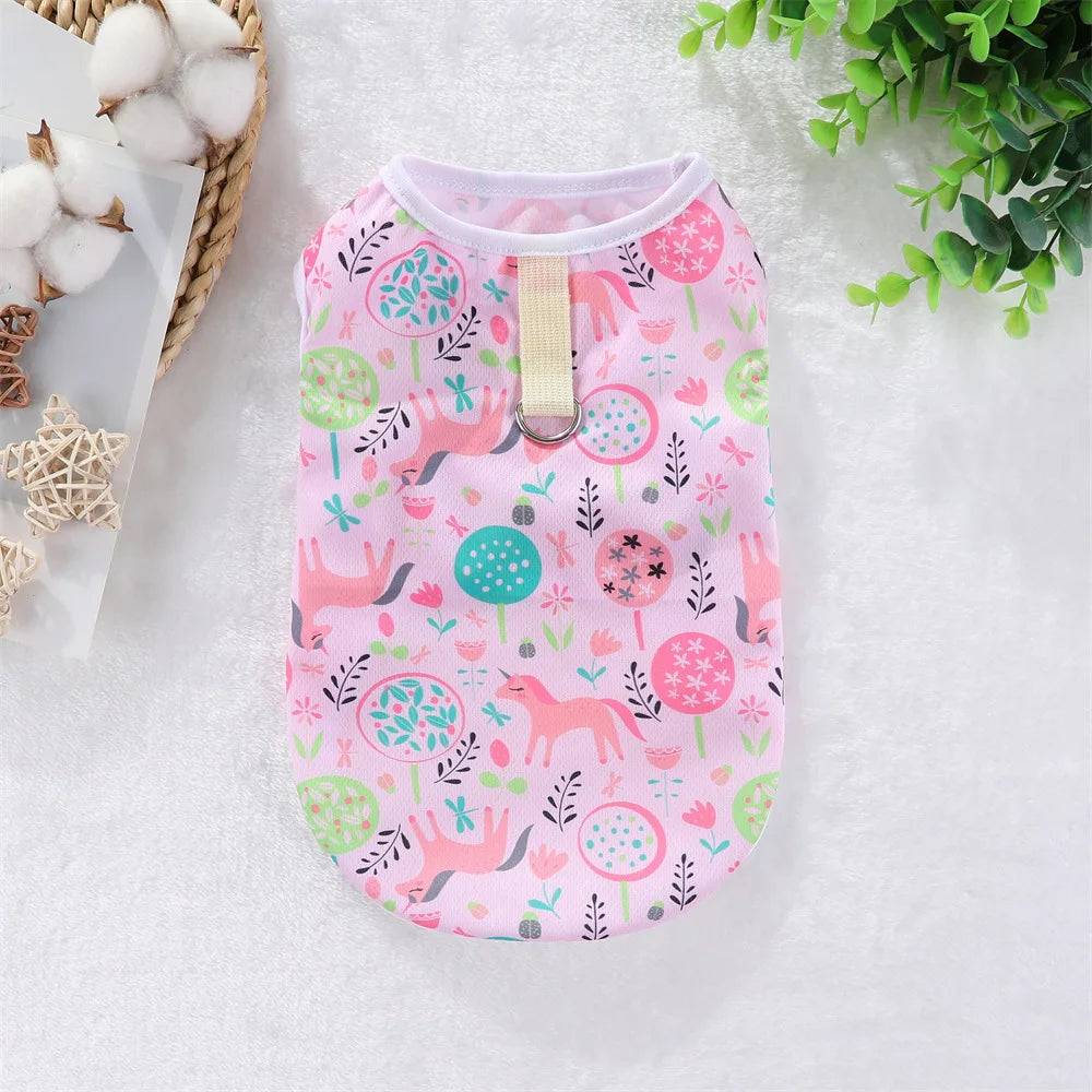 Summer Dog Cooling Vest - Breathable Cartoon Design for Hot Weather - Pink Horse / XXL (XXL)
