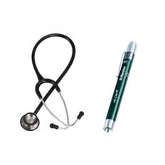 Medicinsk studentkit, svart, stetoskop riester® duplex 2.0, led diagnostic penlight, riester