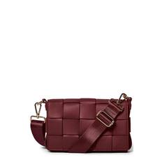 CEANNIS Small Bag Braided Strap |Burgundy |18X5X10 cm