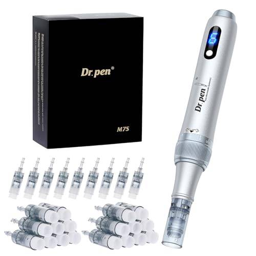 Dr. pen Ultima M7S Microneedling Pen med 27 stycken Cartridges(Silver)