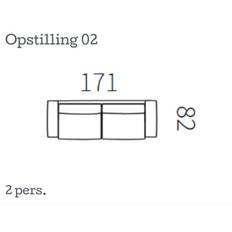 Kragelund Nabbe K 605 modulsofa (Opstilling 02 - 2 pers., Stofgruppe 3)