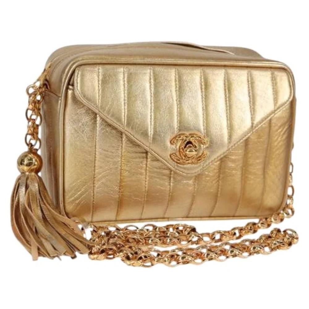 Chanel Vintage Pre-owned Vintage Skuldertaske - Vintage - Dame - Gul - ONE SIZE - Uld