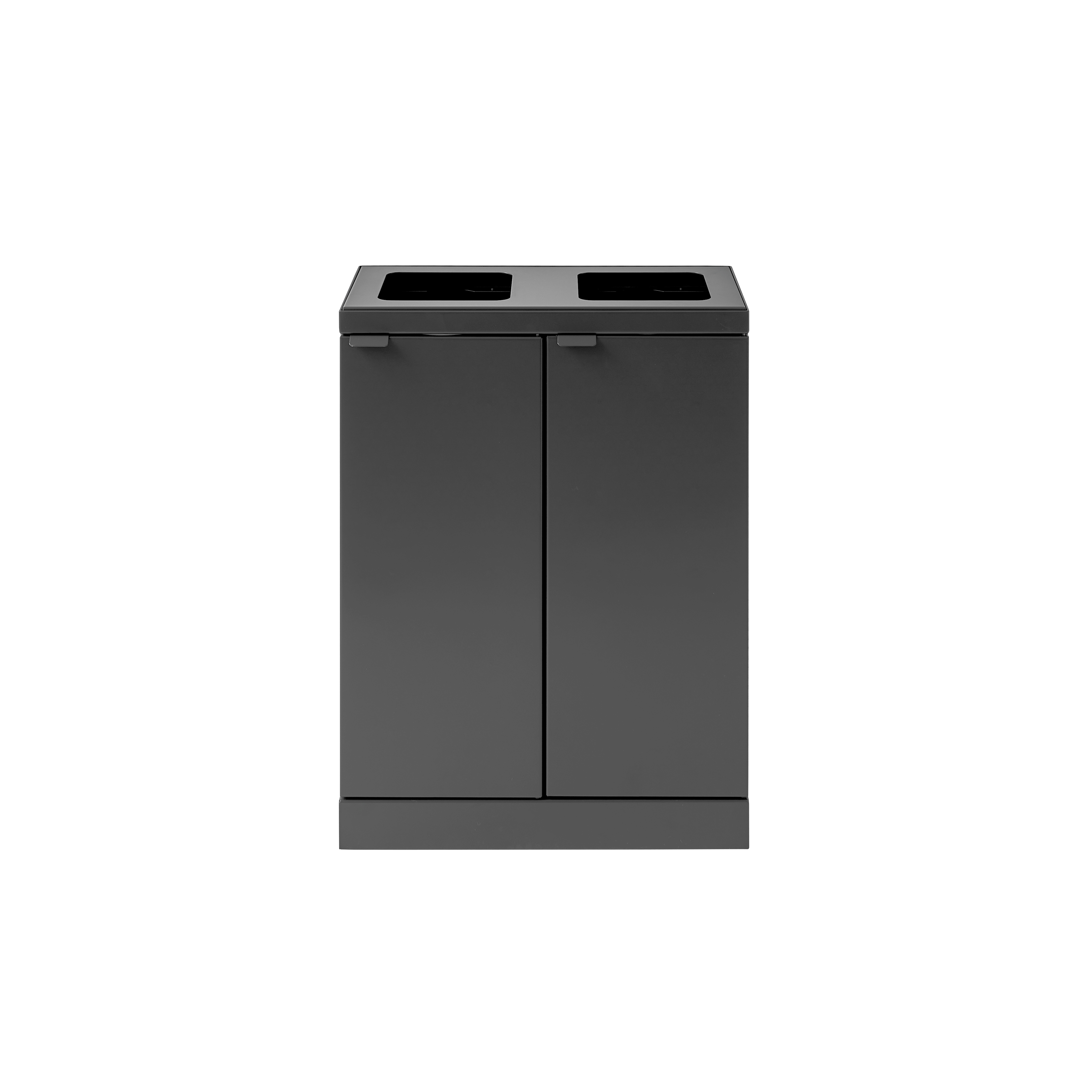 Bica Modell 871 Avfallssortering 2x45 L &Ouml;ppna inkast Antracit