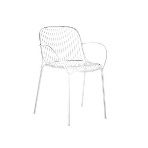 Kartell Hiray havestol med armlæn - Hvid