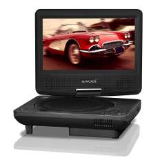 GAUDI wide portable DVD player GPD07D1BK 7-inch