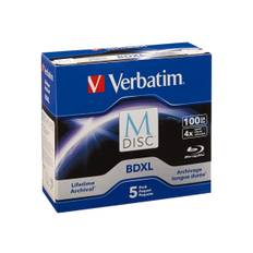 Verbatim M-Disc - 5 x M-DISC BDXL - 100 GB 6x - Jewel Case (Schachtel)