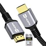 Anhuicco HDMI 2.1 Kabel 4K 8K Certifierad 2M 48Gbps 10K 30Hz 60Hz 4K 120Hz 2K 240Hz ALLM G-SYNC Dobly ARC eARC HDR10+ HDCP 2.3 VRR Kompatibel PS5 Xbox Soundbar Real Fire TV