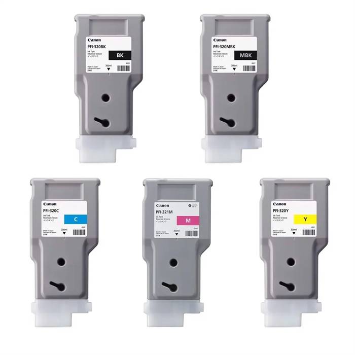 Full uppsättning bläckpatroner till Canon TM-250, TM-255, TM-350 och TM-355 – 300 ml