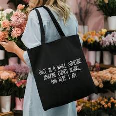 TEMU Inspirational Quote Tote Bag - Unisex Shopper For, College, Travel & Beach - Portable Gift For & Holiday Gifting, Classic Carryall, College Essentials, , Sturdy Construction