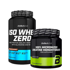 Iso Whey Zero Proteinpulver 908 g + 100% Kreatin Monohydrat 300 g