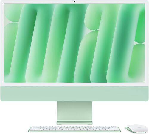 Apple iMac 2024 M4 10 Core | 24" | 16 GB | 256 GB SSD | Standardglas | grøn | Apple tilbehør | IT