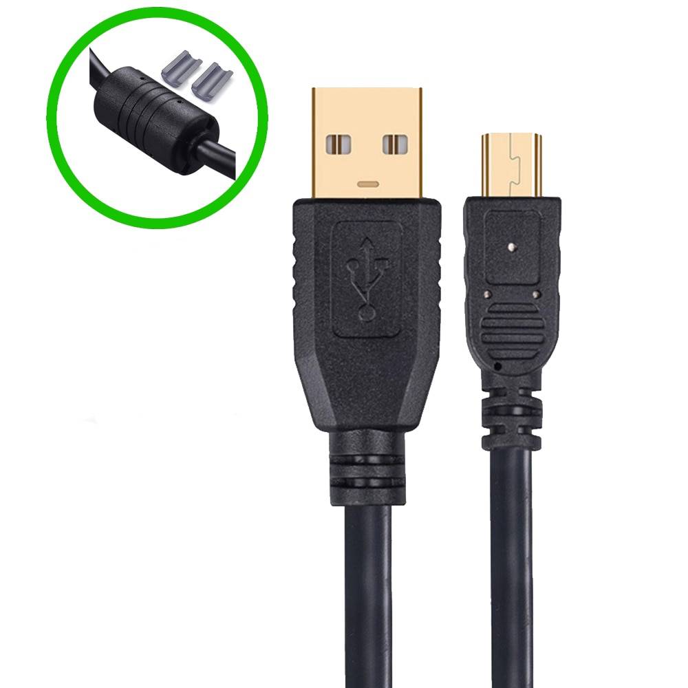 Usb mini usb-kabel 5m 3m mini usb datasynk laddningskabel mini -b 5-- stift för mp3 mp4 gps ti -84 plus usb-laddarkabel med magnet - 1.5m