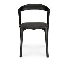 Ethnicraft - Bok Dining Chair Black Oak Upholstered Soft Black Fabric - Matstolar - Alain Van Havre - Svart - Trä