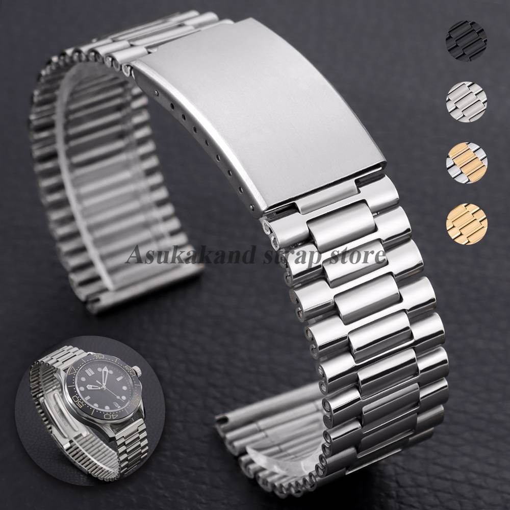 Metal Watchstrap 18mm 20mm 22mm for Rolex for Seiko Stainless Steel Bands for Smartwatch Universal Men Women Watch Accessoriess