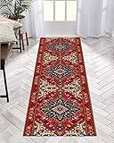 ZDYHMrj Lång matta, löpare, metervara, 80 x 400 cm, köksmatta, löpare, hall, halkfri, löpare, korridor, matta, tvättbar, sovrum, löpare, modern, vardagsrum