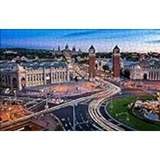 GUOHLOZ 1000 Piece Jigsaw Puzzle for Adults & for Kids Age 6 and Up, Spanien, Barcelona, 75x50cm