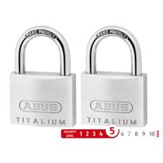 Abus 64TI/40 Hængelås Titalium 40 mm - 2 stk enslukkende