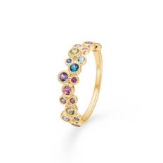 Mads Z - Luxury Rainbow Petite ring i 14 kt guld m. ædelsten