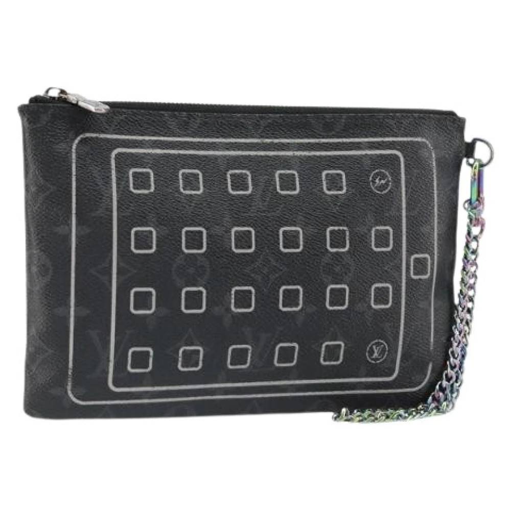 Louis Vuitton Vintage Pre-owned Canvas Home-Office Clutch - Vintage - Dame - Sort - ONE SIZE -