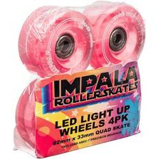 Impala Rollerskates - 4 Pack Light Up Wheels - Pink