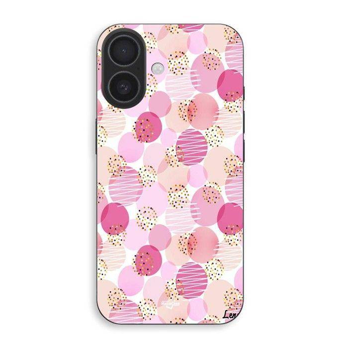Case For Iphone 16 plus Round Pink Texture Background Maniacase