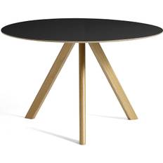 Hay Cph 20 2.0 Bord Ø120 Cm Vandbaseret Lakeret Egetræ / - Spisebord & Barbord Linoleum Sort - AE815-A530-AR06