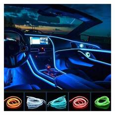 1st 3m LED billjusremsa - USB-driven flexibel neonljusremsa, lämplig för bilinredning, vattentät, högkvalitativt material, enkel installation, flera a - Multifärgad (rosa,Purpur,Vit,3m blå,3m isblå)