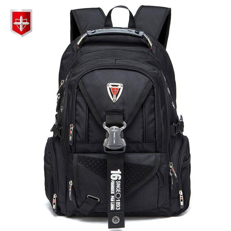 Vattentät Oxford Swiss Backpack Herr 17 tum Laptop Ryggsäck Reseryggsäck Kvinnlig Vintage Skolväskor Casual Bagpack Mochila