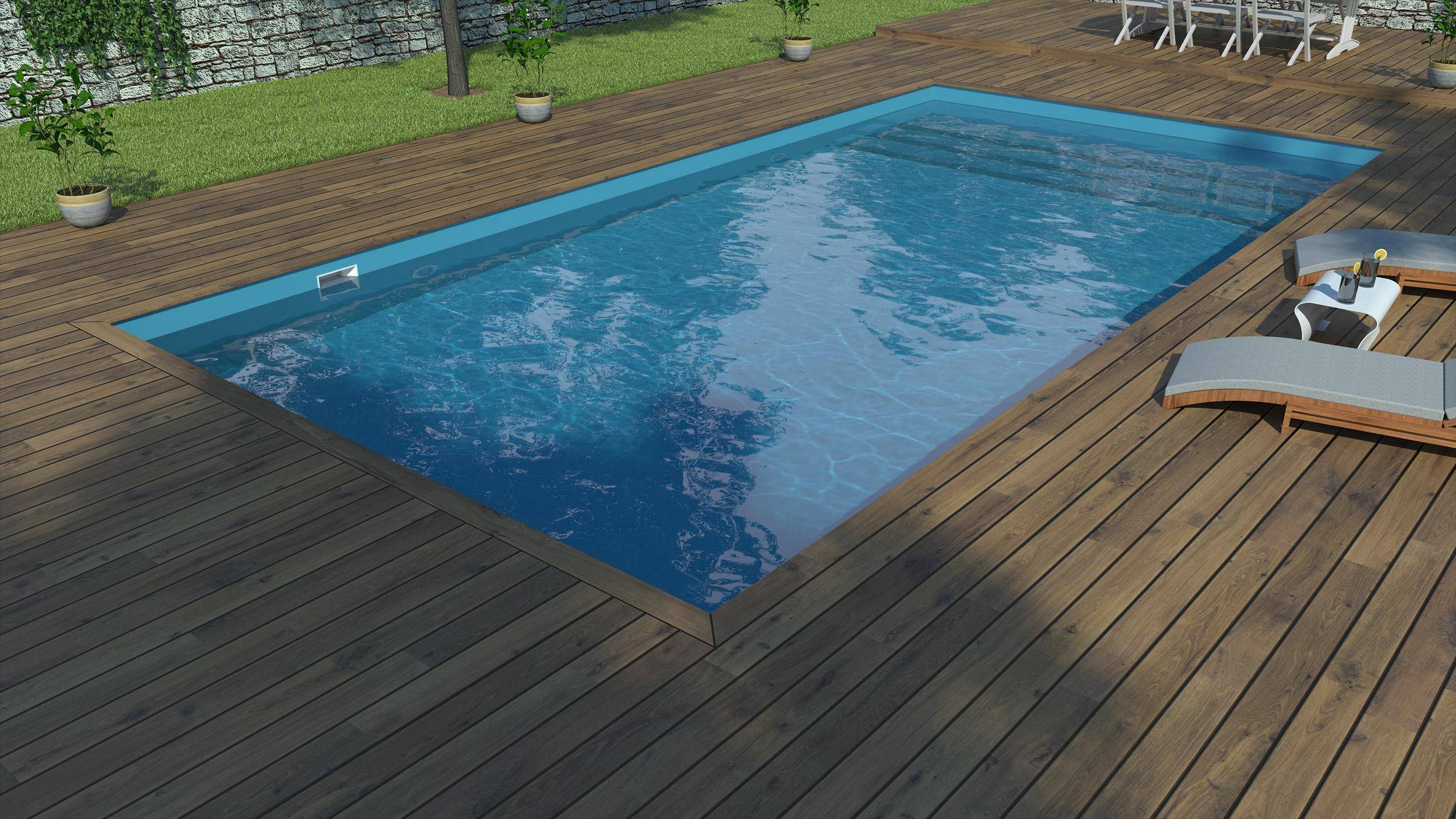 CF Block Comfort Poolpaket, 9 x 4.5 m / Blå (9 x 4.5 m).