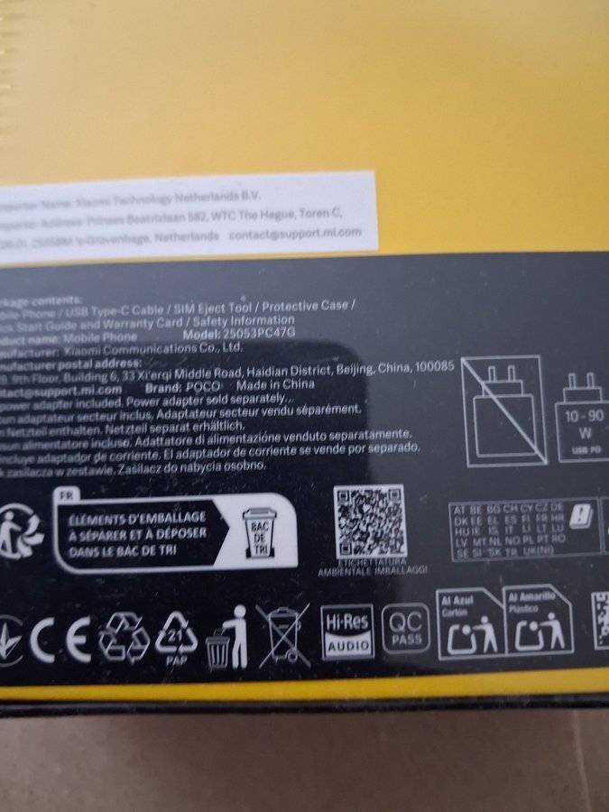 Oöppnad Xiaomi Poco F7 (Vit) – Helt ny från Xiaomi Sverige!